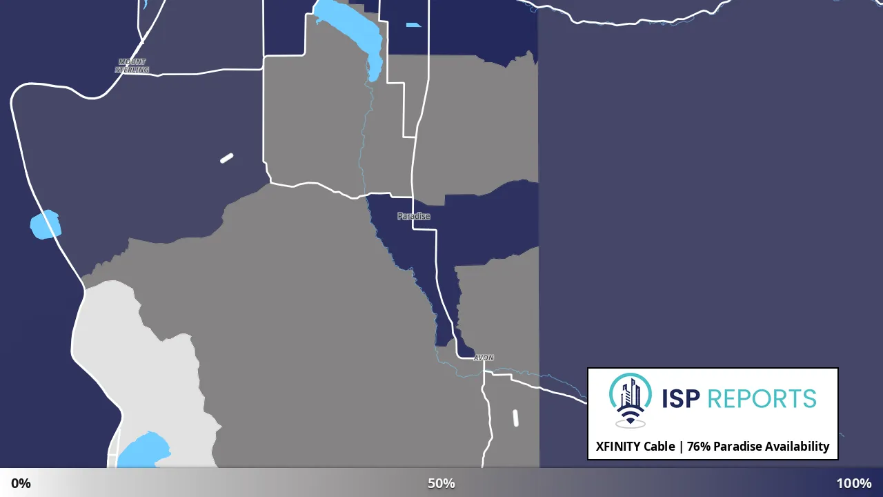 Paradise, UT map of internet availability