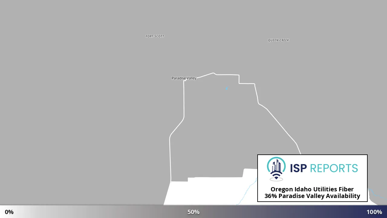 Paradise Valley, NV map of internet availability