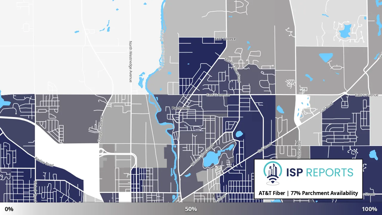 Parchment, MI map of internet availability