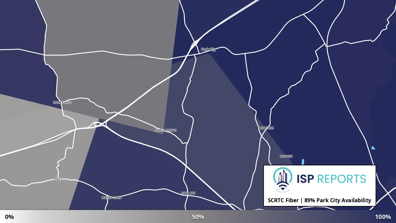 Park City, KY map of internet availability