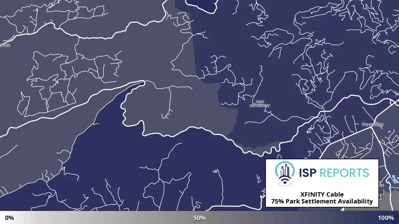 Park Settlement, TN map of internet availability