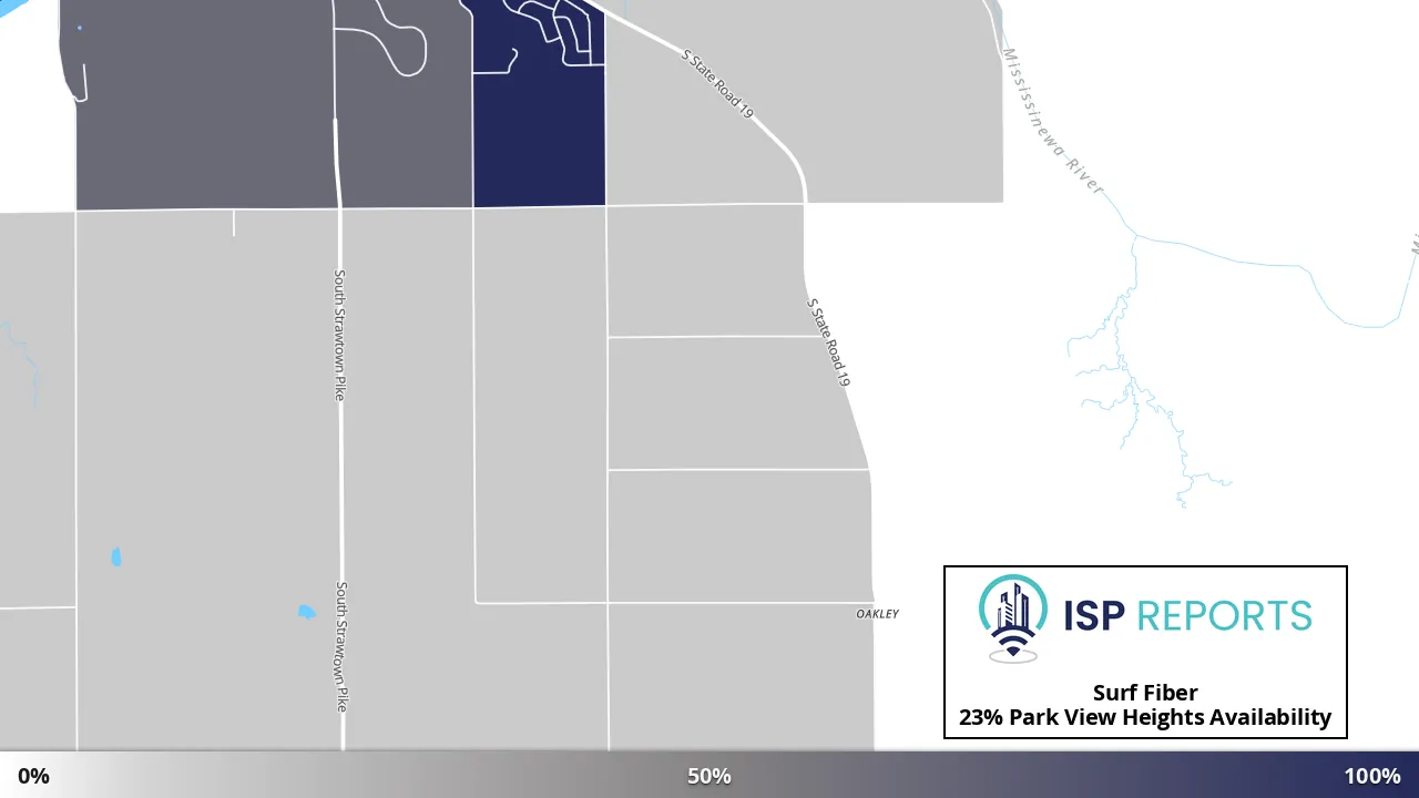 Park View Heights, IN map of internet availability