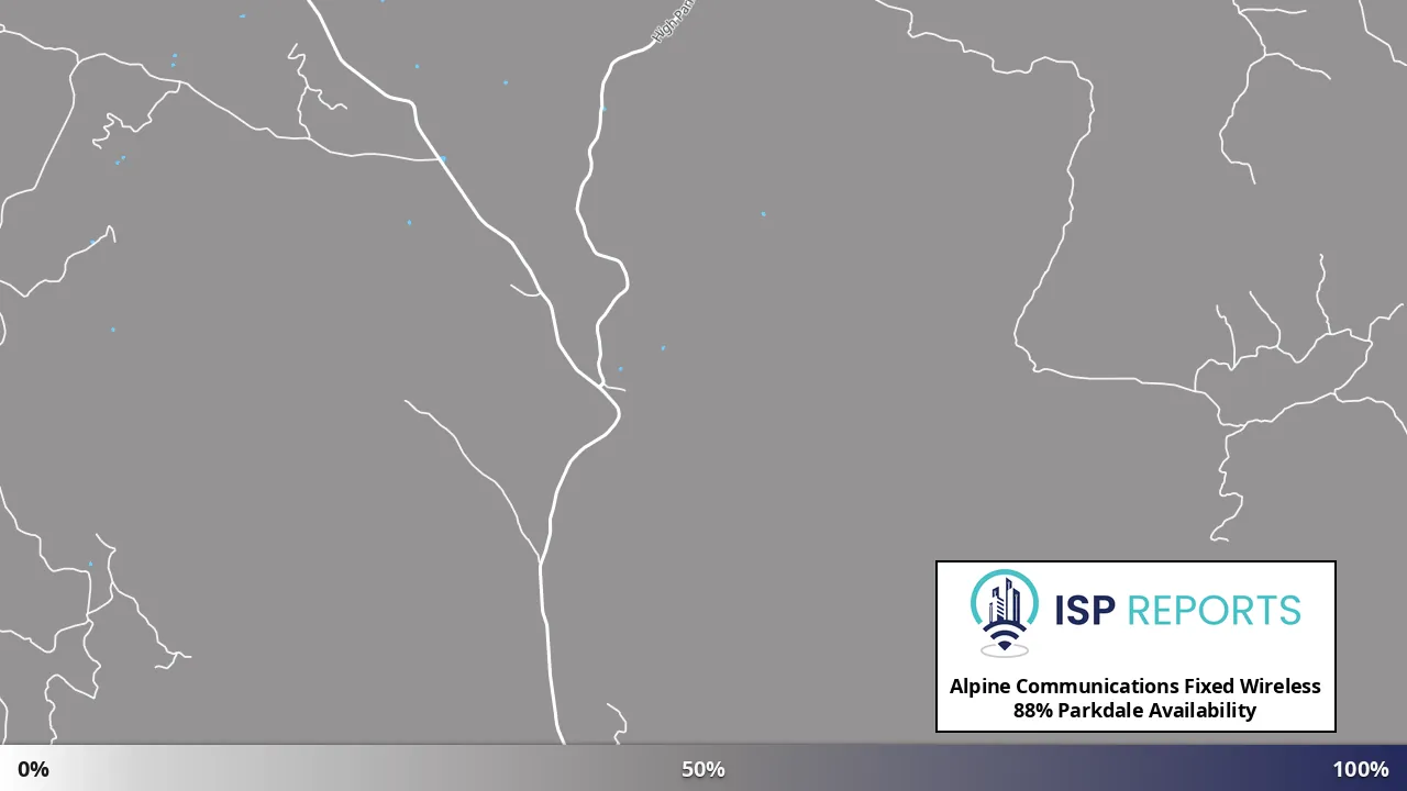 Parkdale, CO map of internet availability