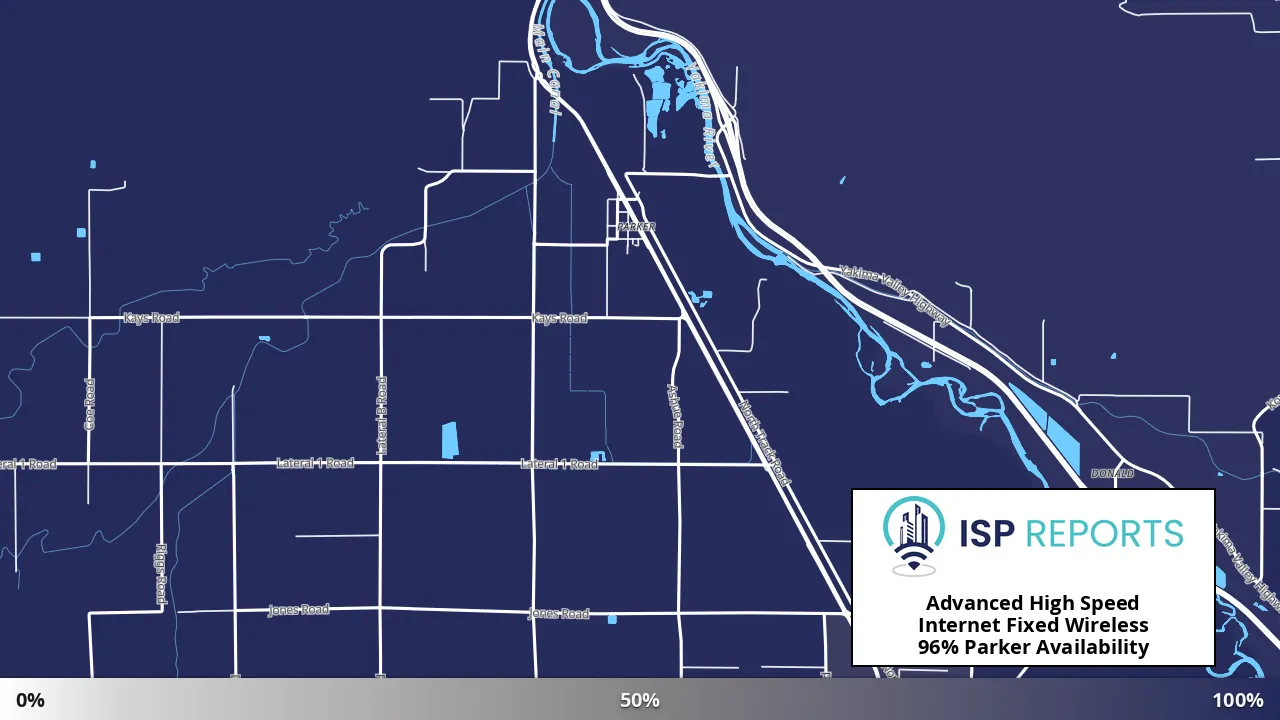 Parker, WA map of internet availability