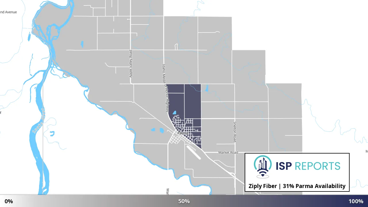 Parma, ID map of internet availability