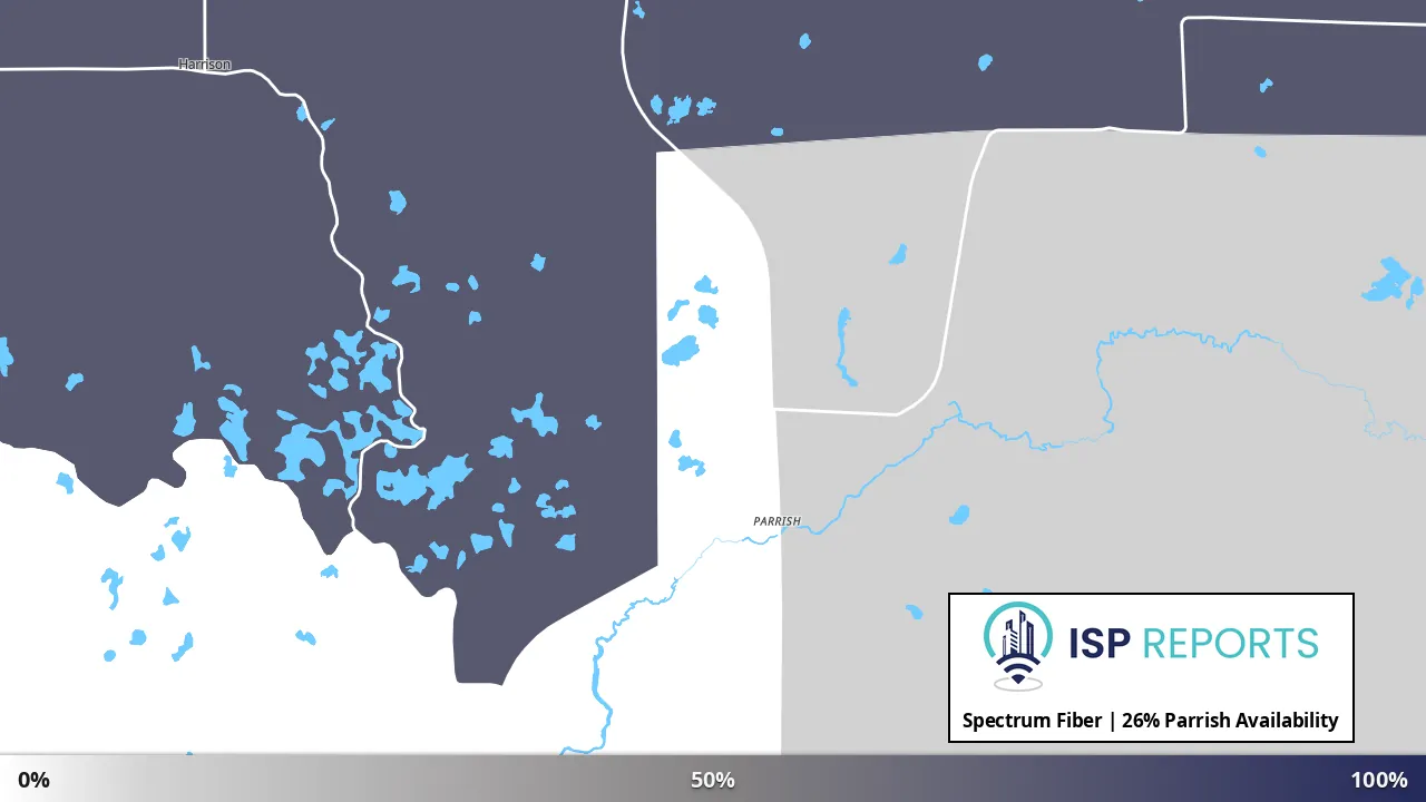 Parrish, WI map of internet availability