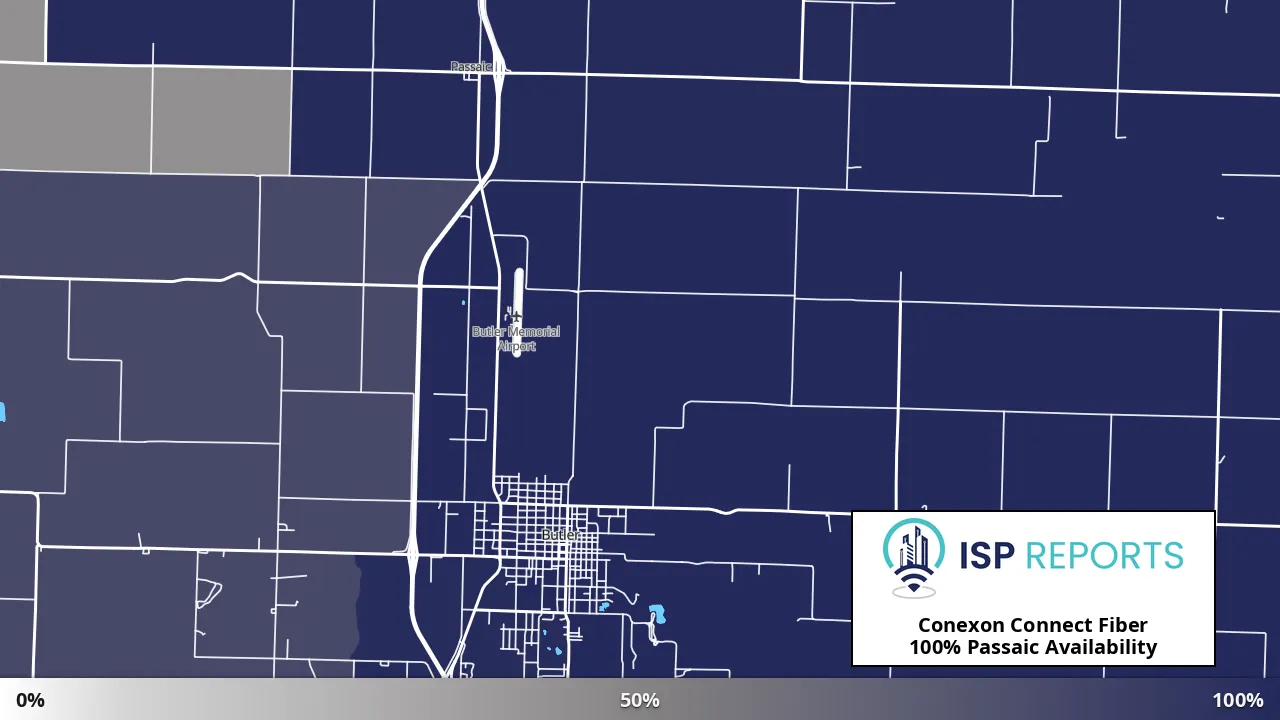 Passaic, MO map of internet availability