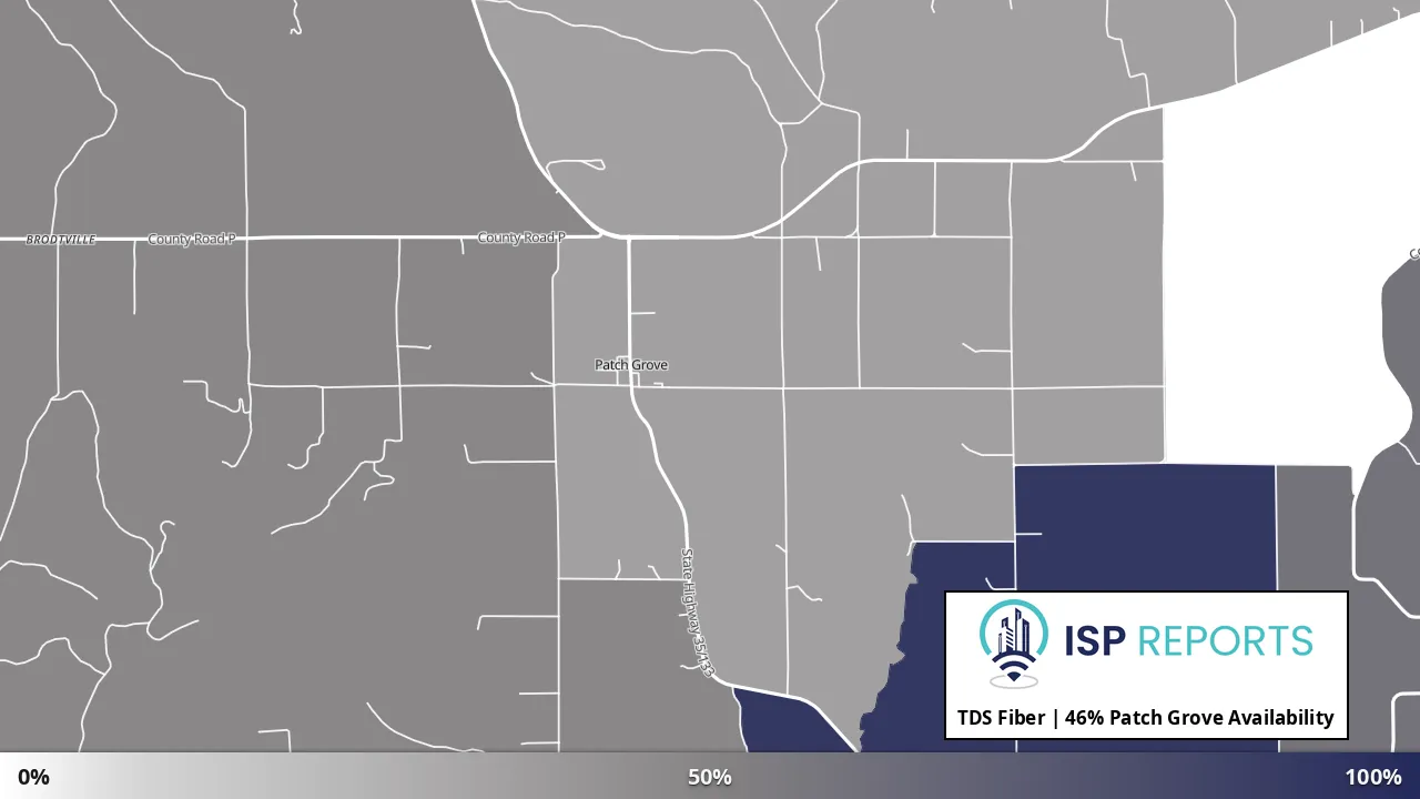 Patch Grove, WI map of internet availability