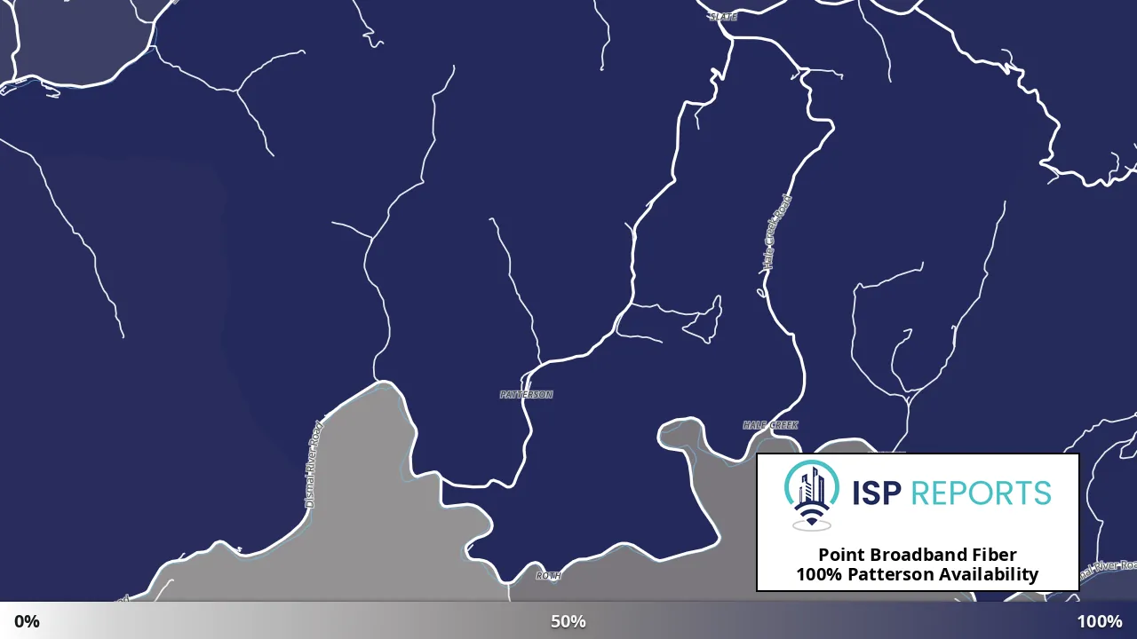 Patterson, VA map of internet availability