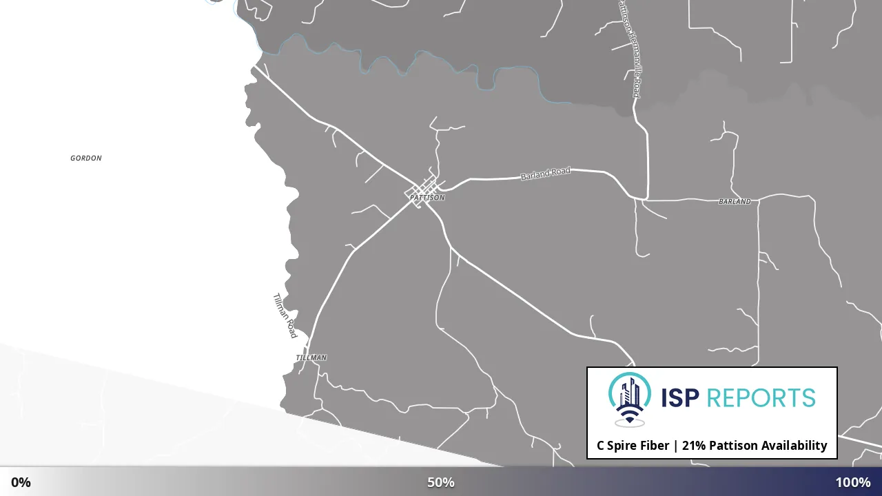Pattison, MS map of internet availability