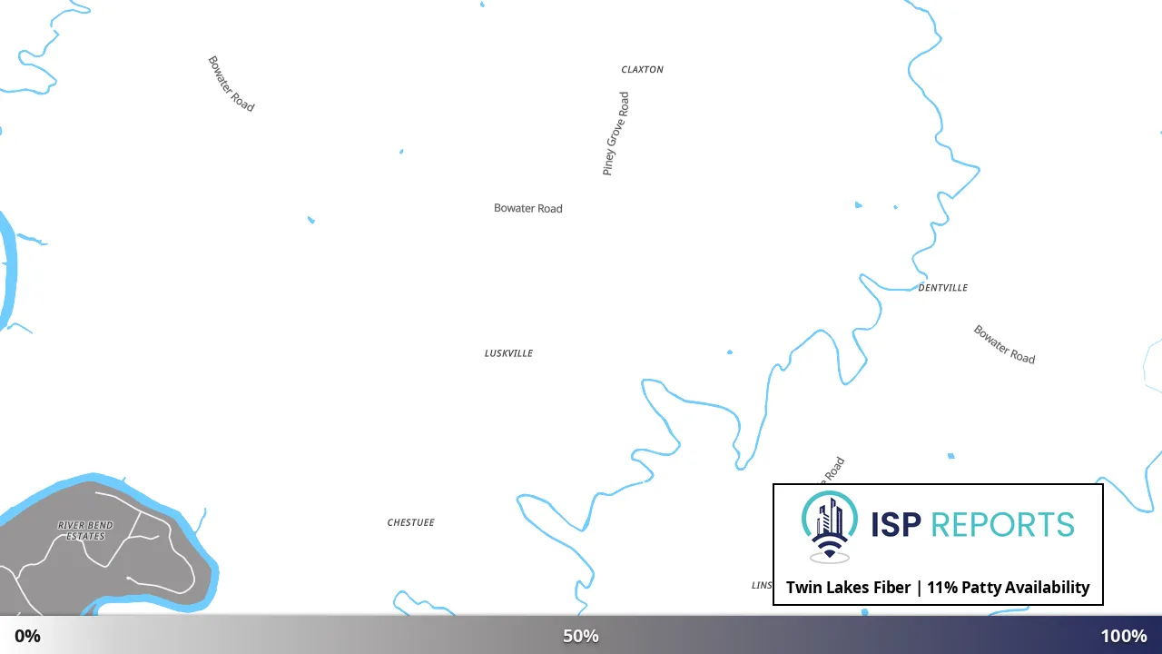 Patty, TN map of internet availability