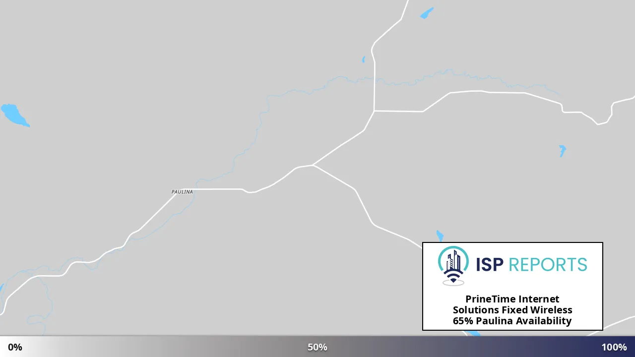 Paulina, OR map of internet availability