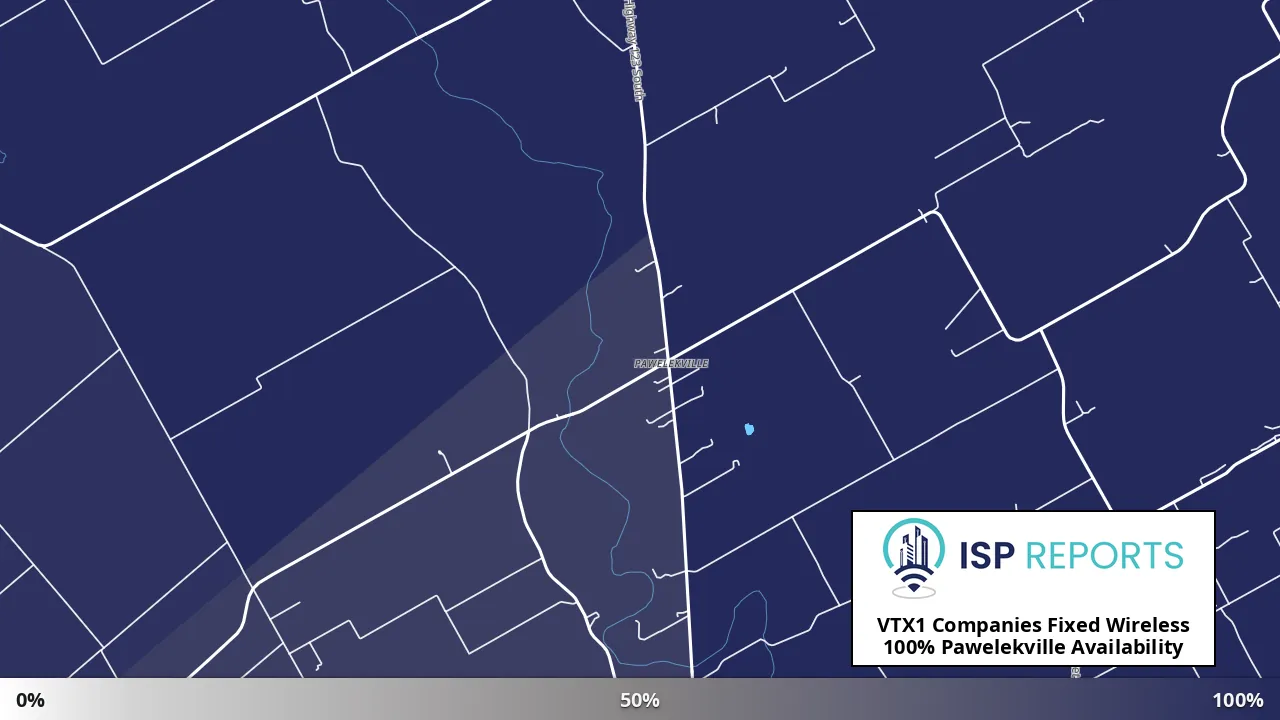 Pawelekville, TX map of internet availability
