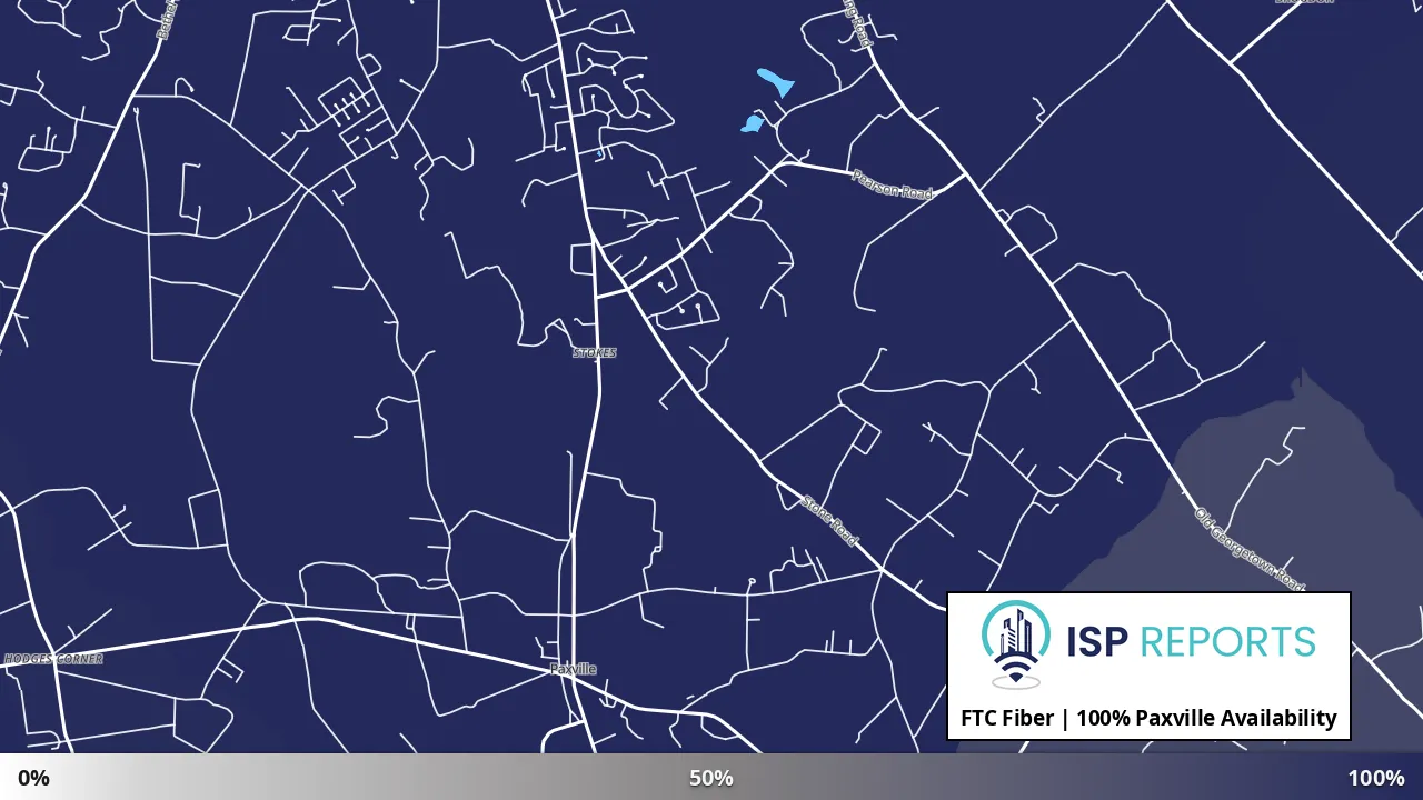 Paxville, SC map of internet availability