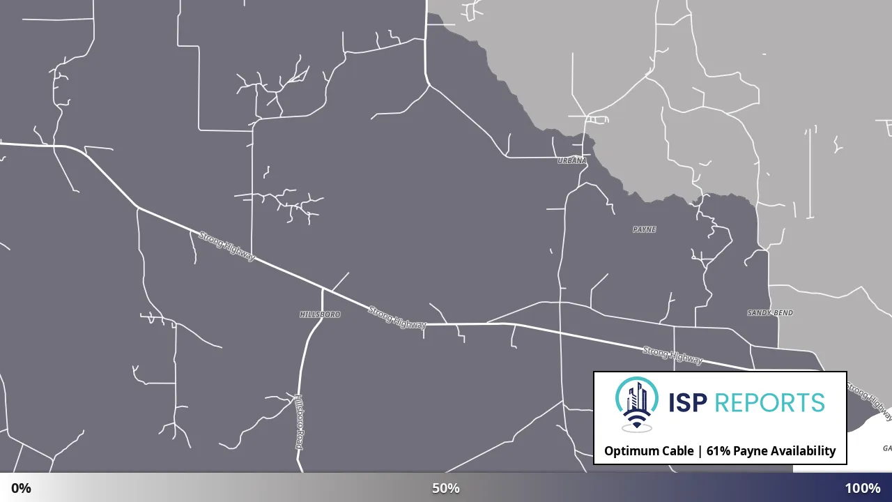 Payne, AR map of internet availability
