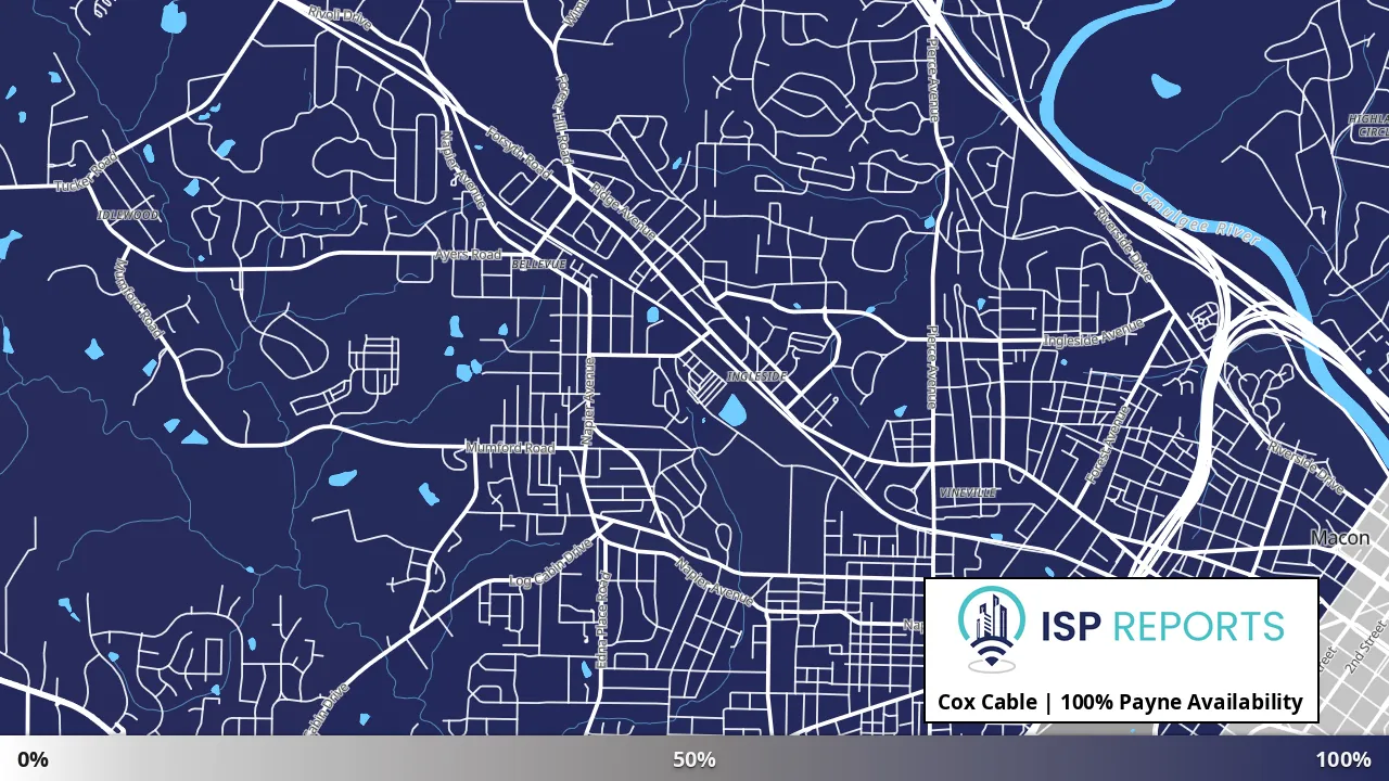 Payne, GA map of internet availability