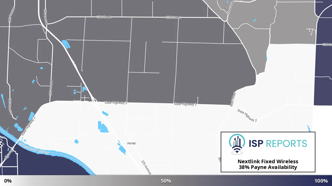 Payne, IA map of internet availability