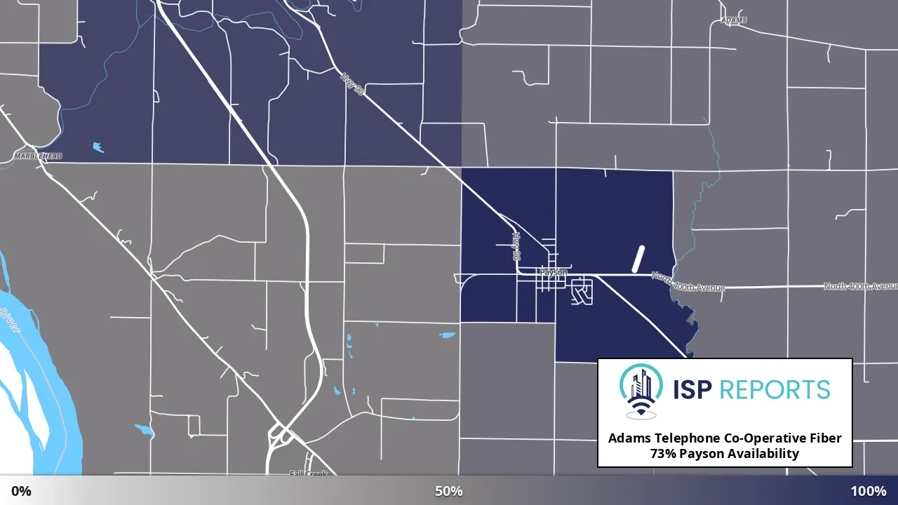 Payson, IL map of internet availability