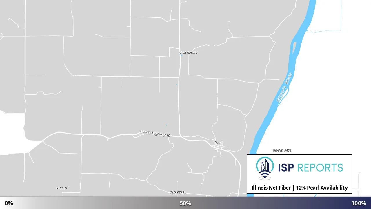 Pearl, IL map of internet availability