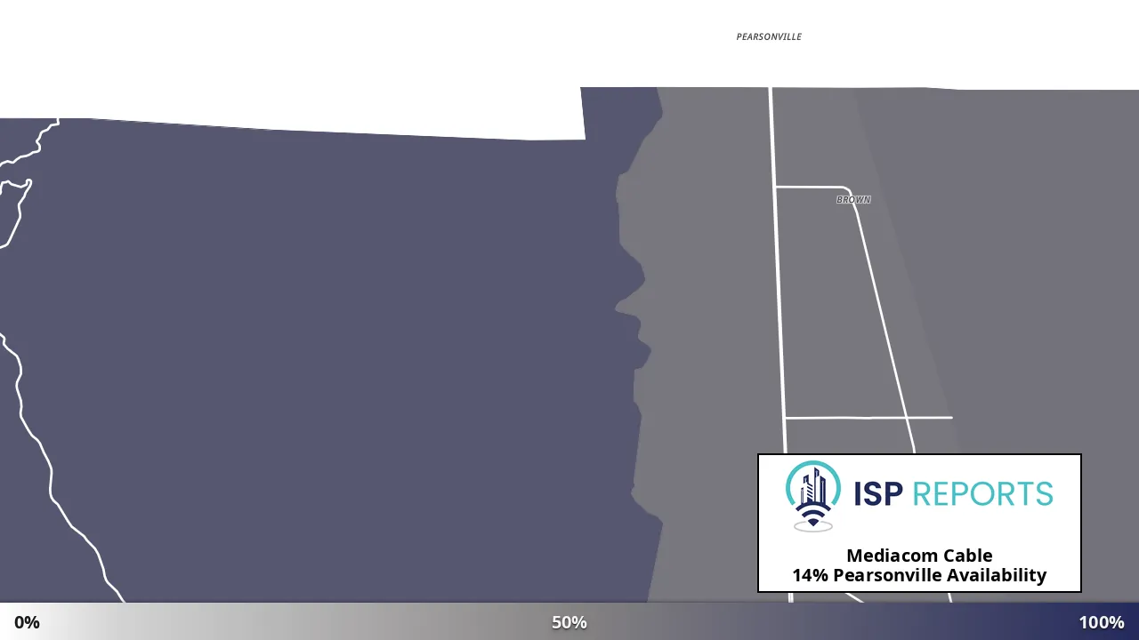 Pearsonville, CA map of internet availability