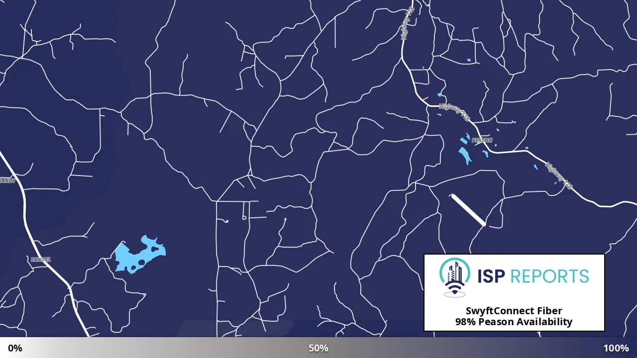 Peason, LA map of internet availability