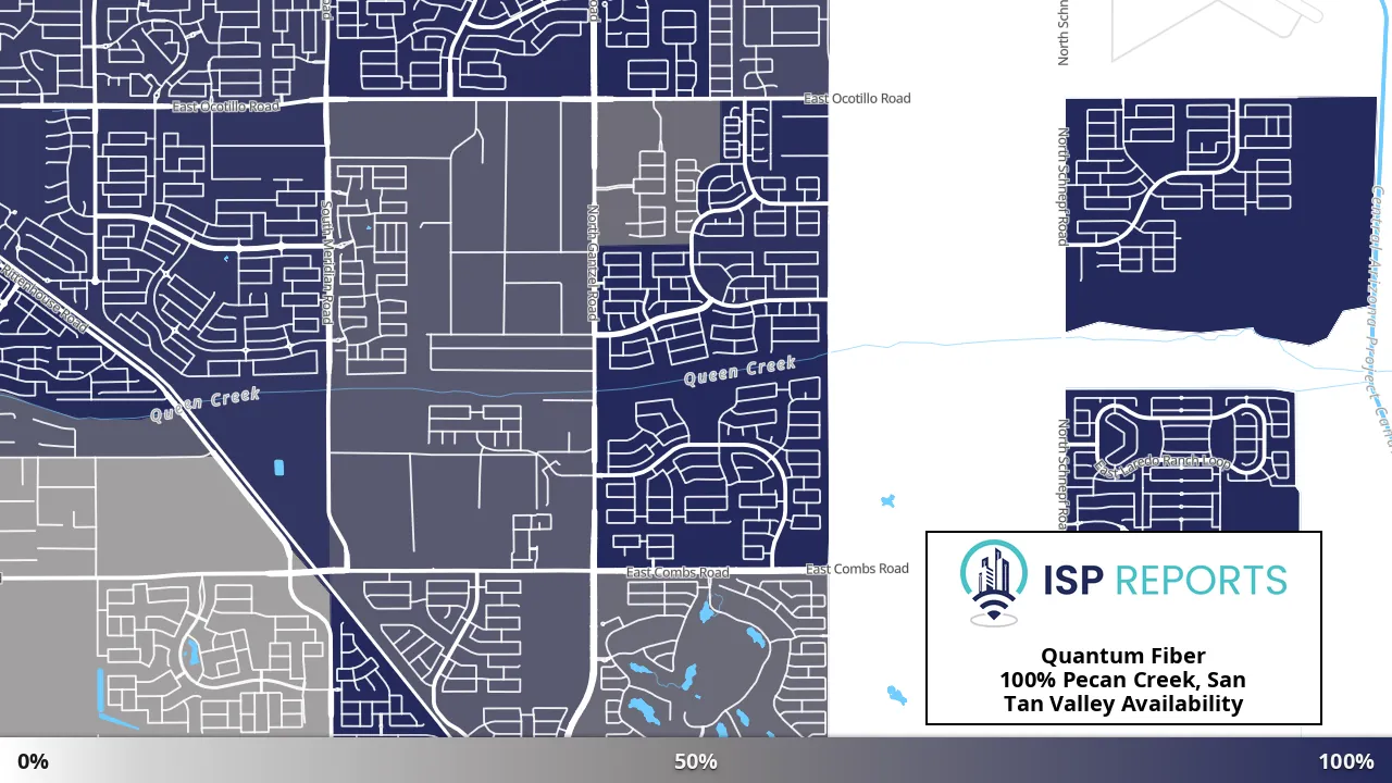 Pecan Creek, San Tan Valley, AZ map of internet availability