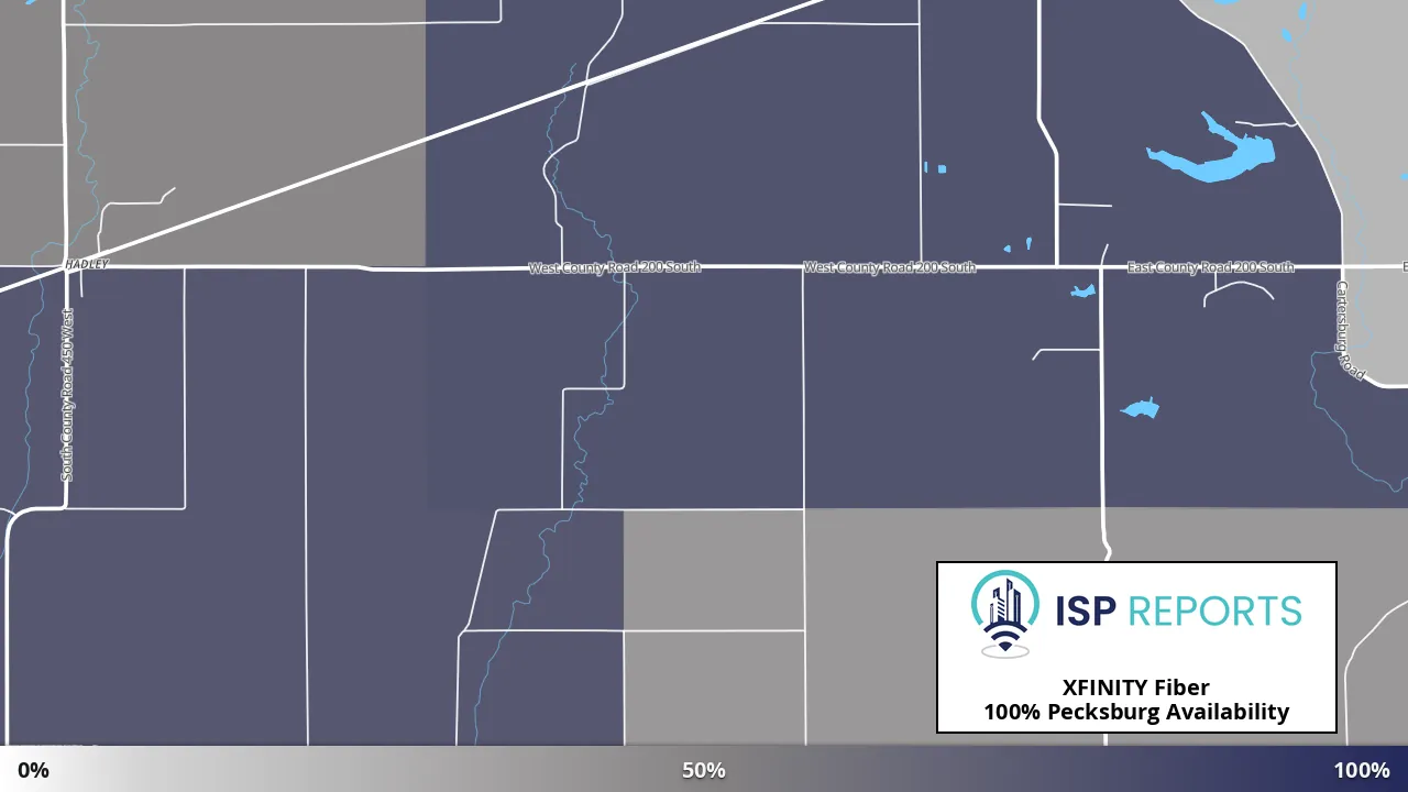 Pecksburg, IN map of internet availability