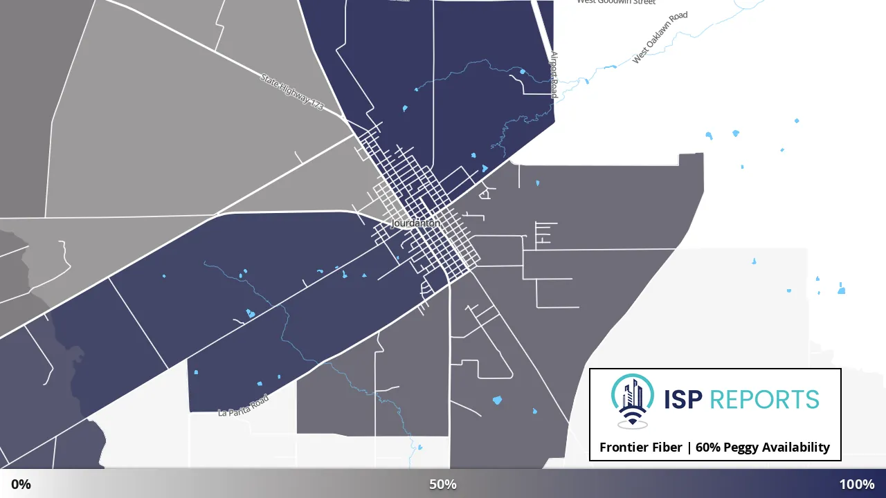 Peggy, TX map of internet availability