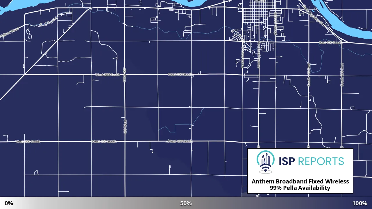 Pella, ID map of internet availability