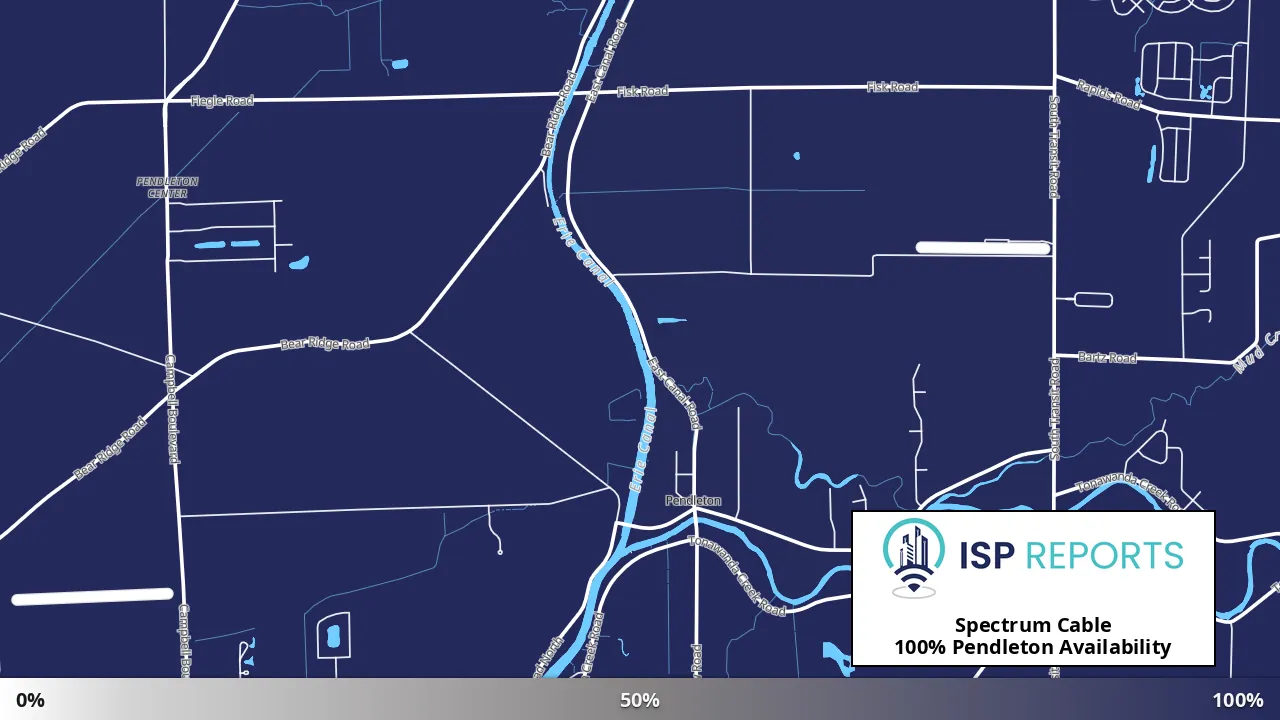 Pendleton, NY map of internet availability