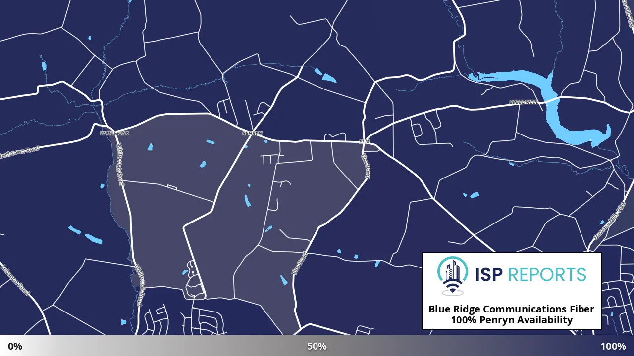 Penryn, PA map of internet availability