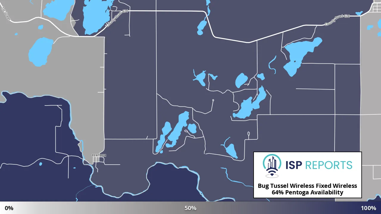 Pentoga, MI map of internet availability