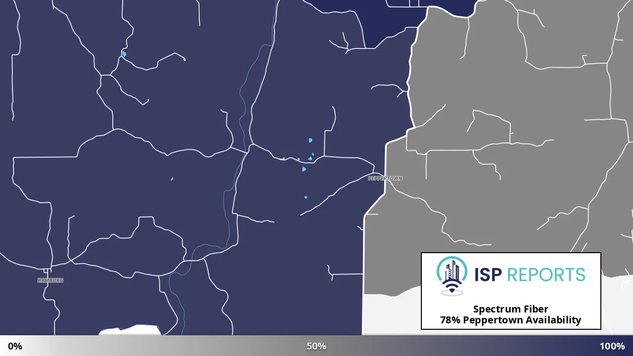 Peppertown, IN map of internet availability