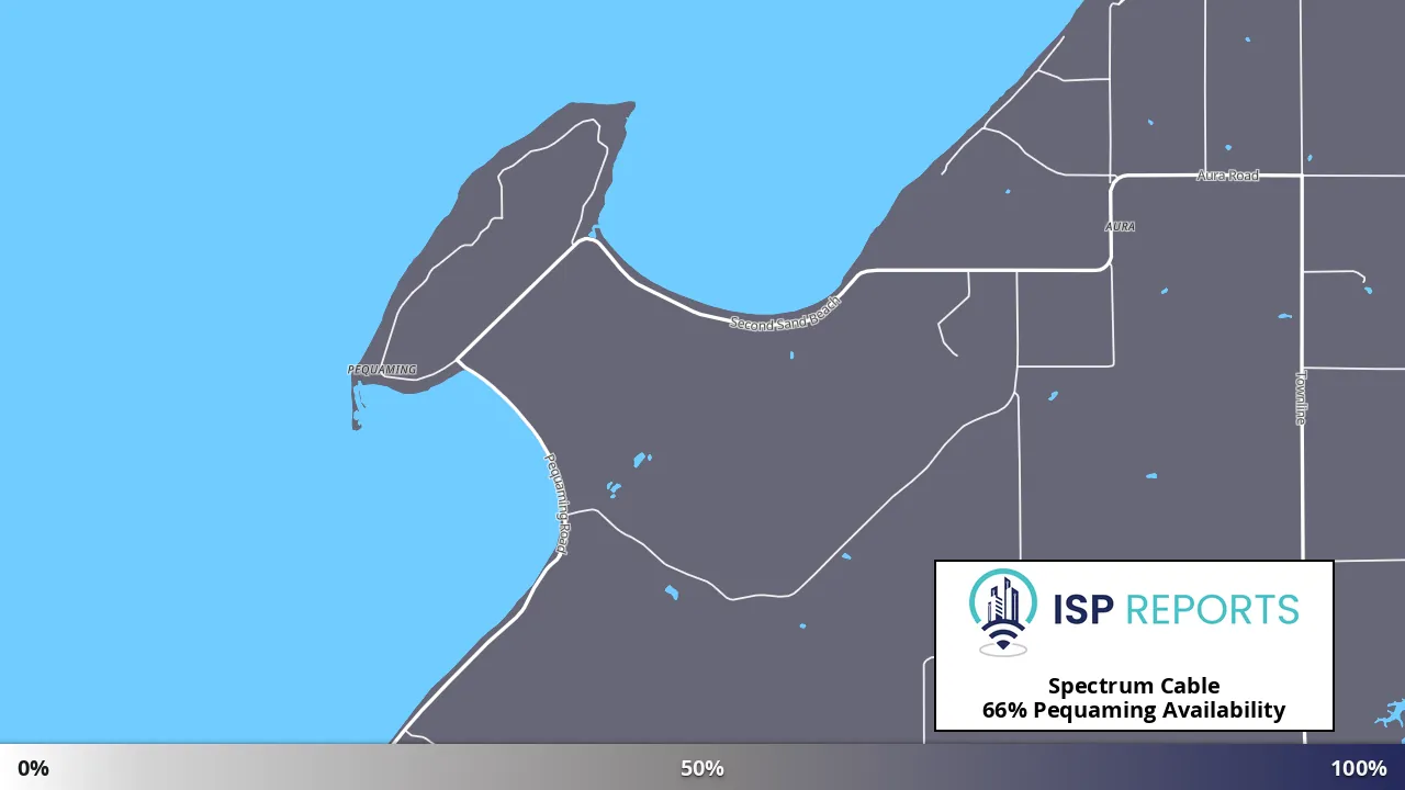 Pequaming, MI map of internet availability