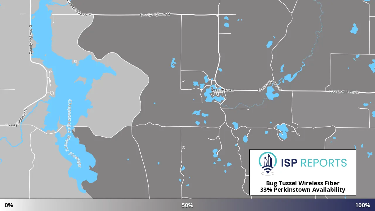 Perkinstown, WI map of internet availability