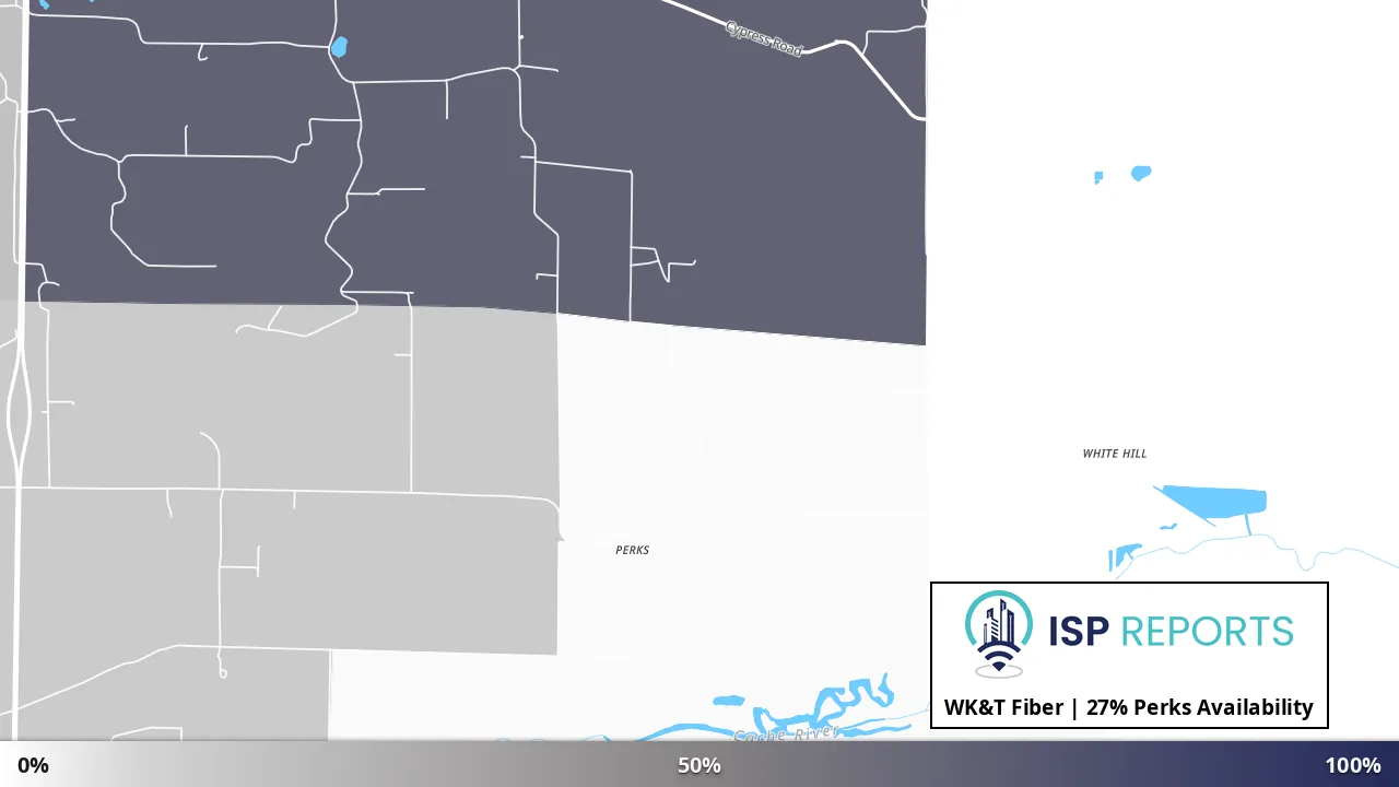 Perks, IL map of internet availability