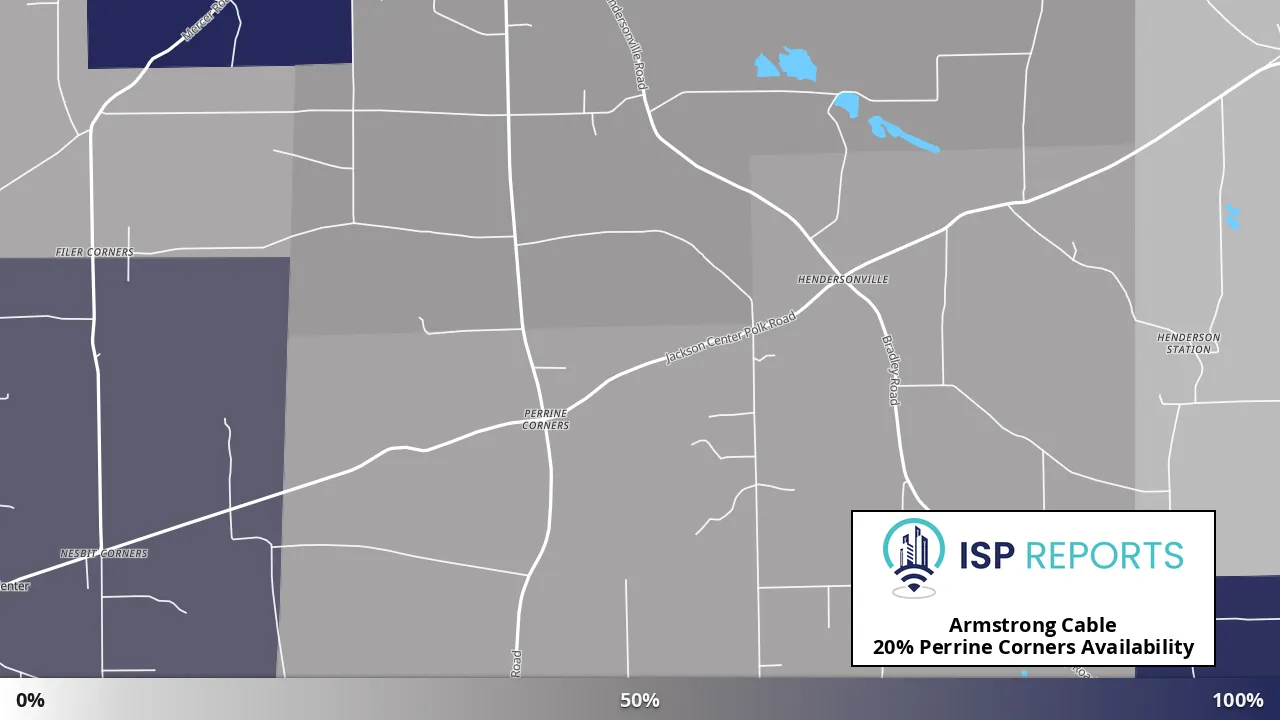 Perrine Corners, PA map of internet availability