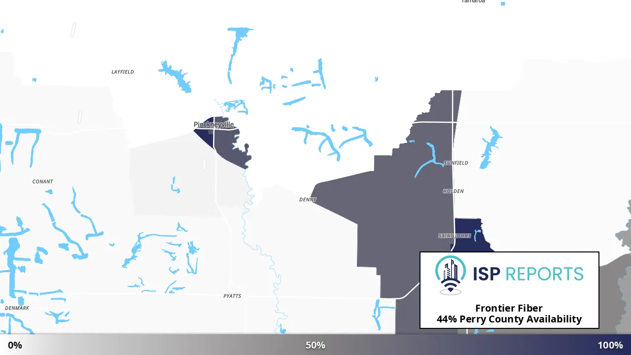 Perry County, IL map of internet availability