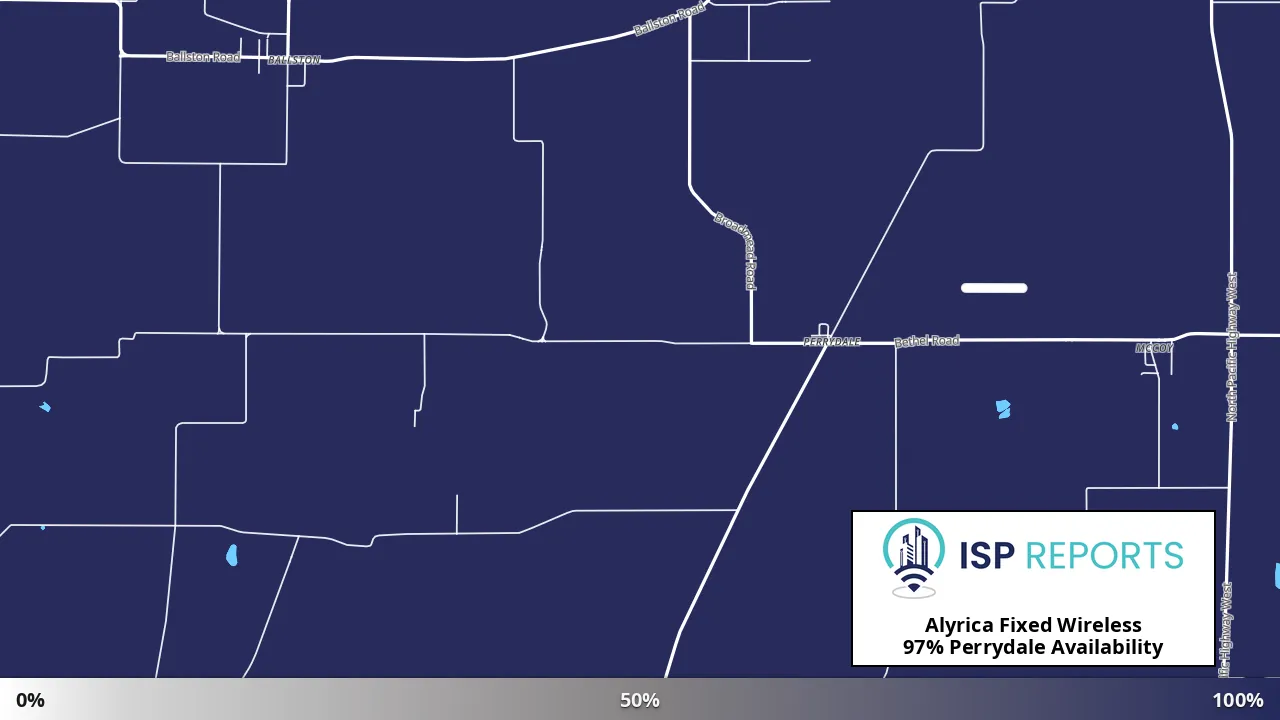 Perrydale, OR map of internet availability