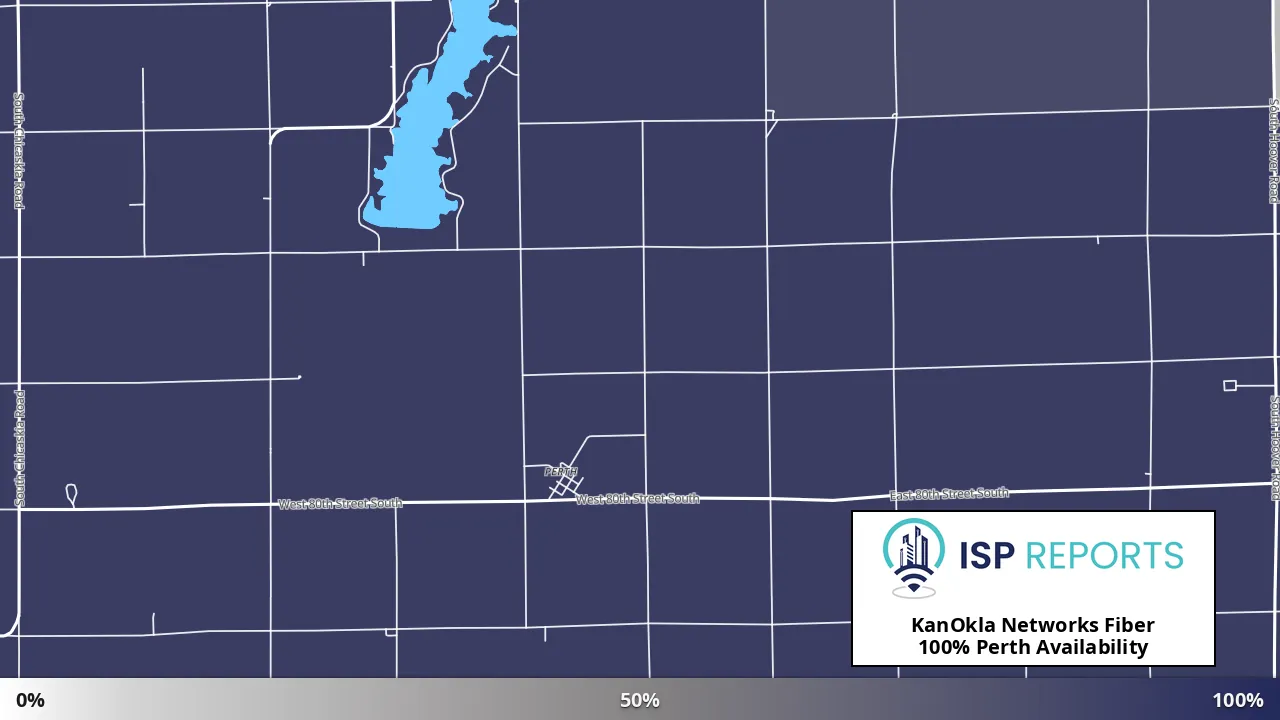 Perth, KS map of internet availability