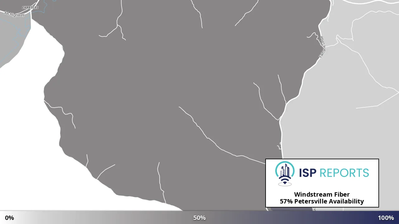 Petersville, KY map of internet availability