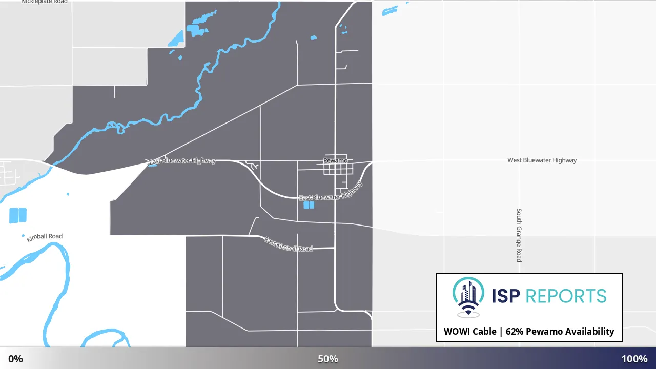 Pewamo, MI map of internet availability