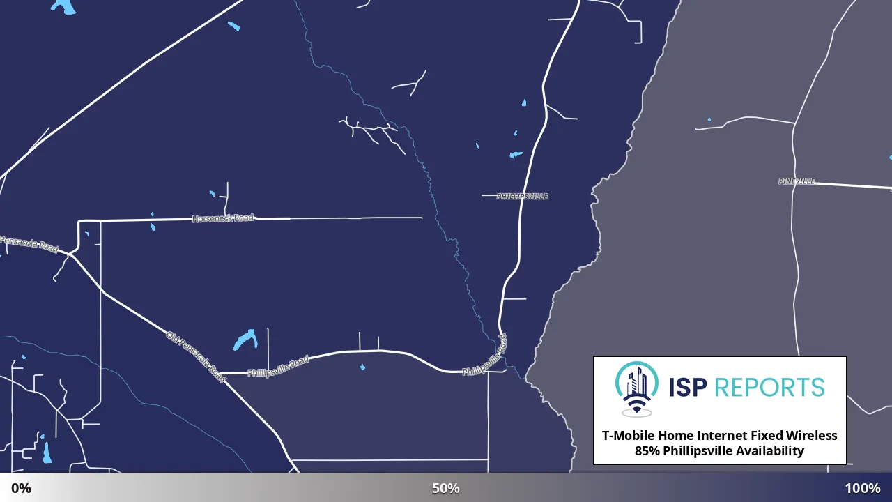 Phillipsville, AL map of internet availability