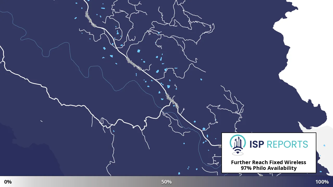 Philo, CA map of internet availability