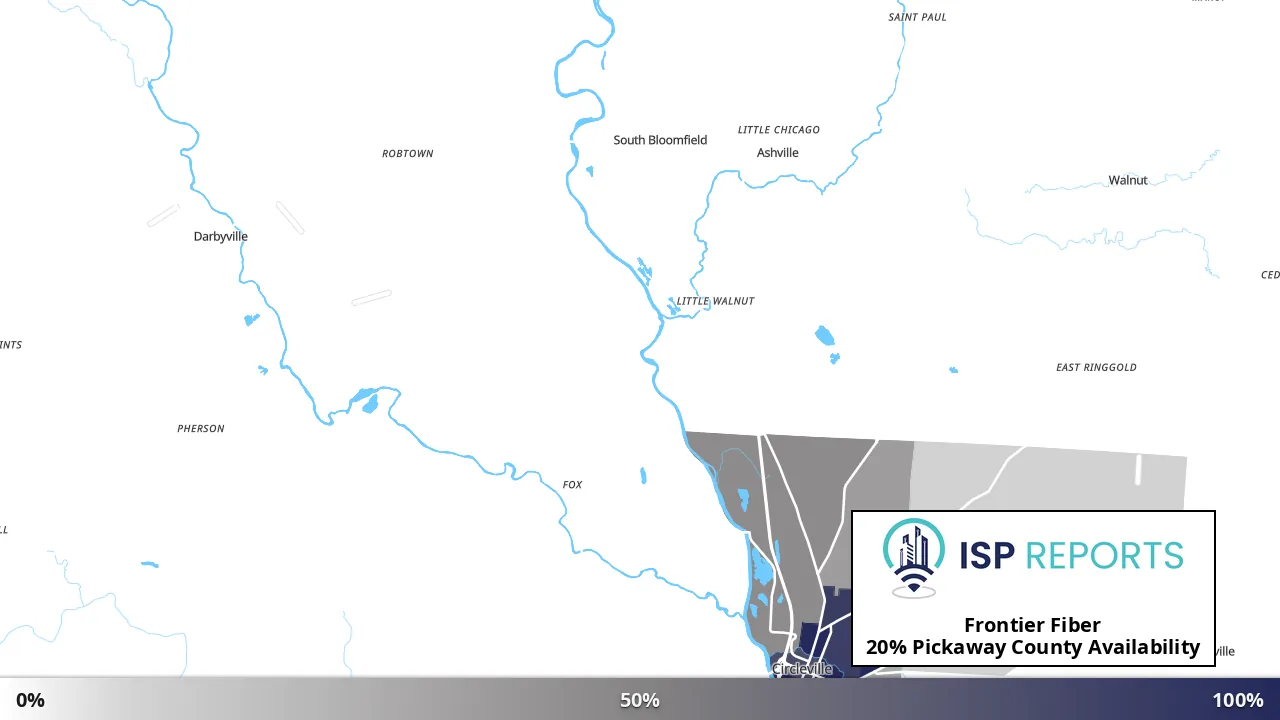 Pickaway County, OH map of internet availability