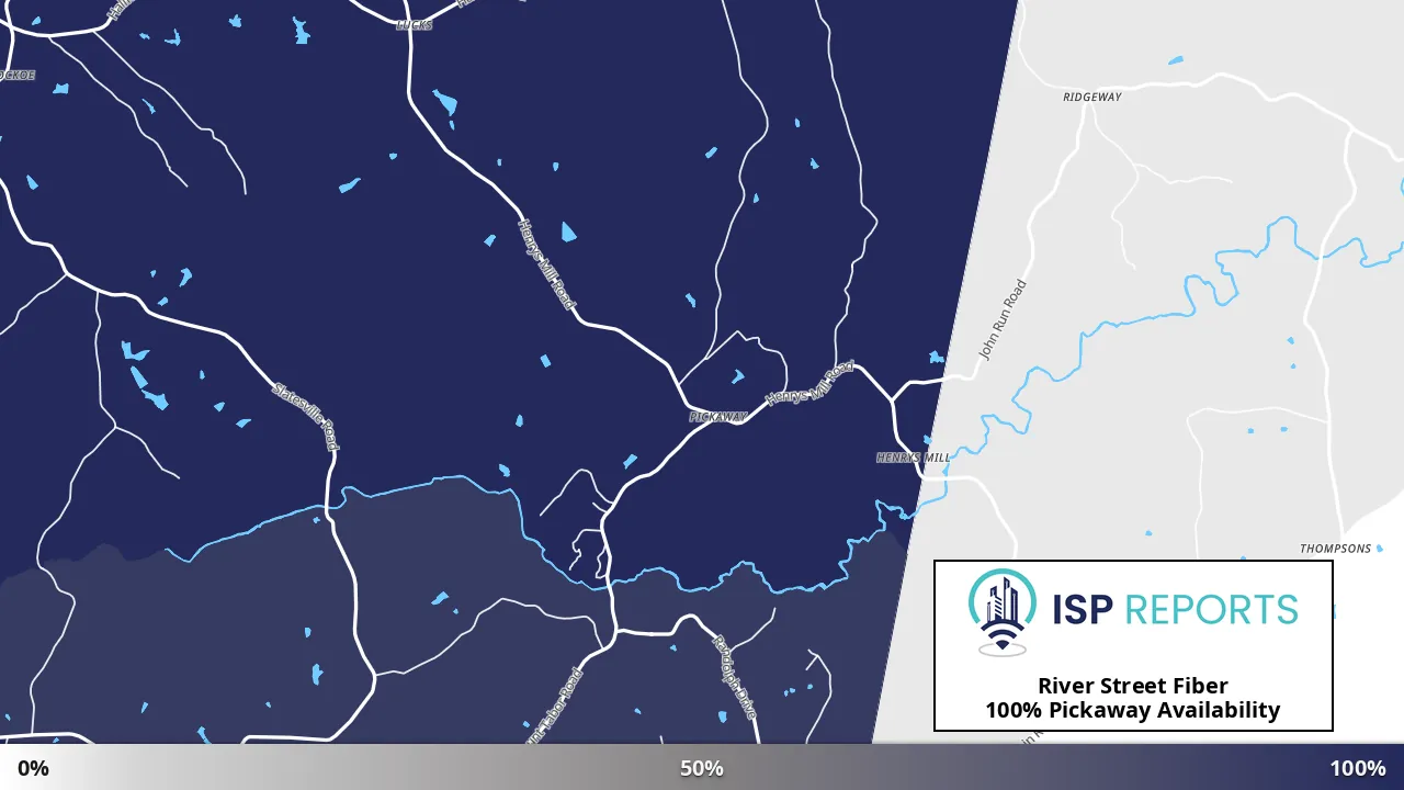 Pickaway, VA map of internet availability