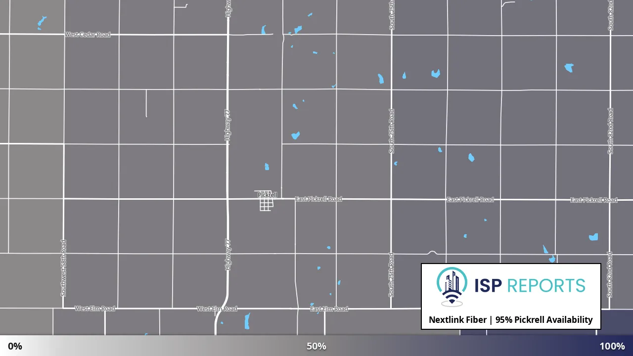 Pickrell, NE map of internet availability