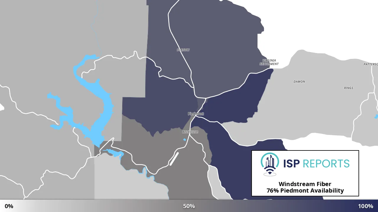 Piedmont, MO map of internet availability