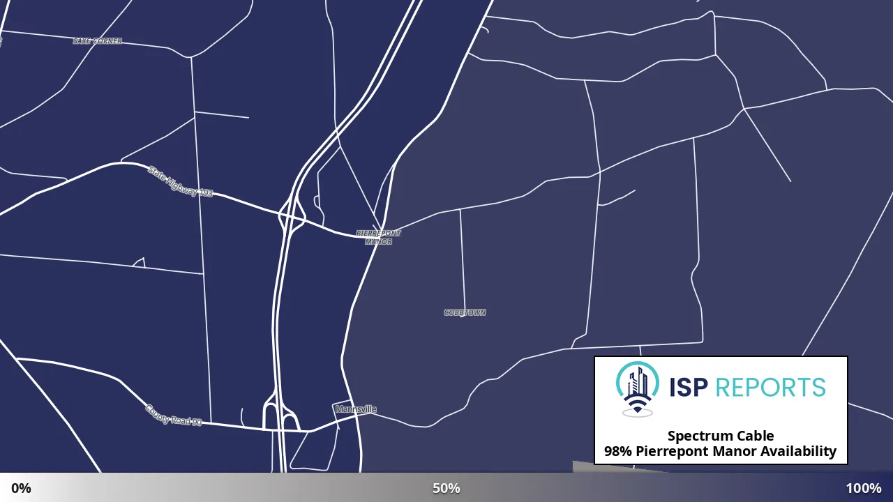 Pierrepont Manor, NY map of internet availability