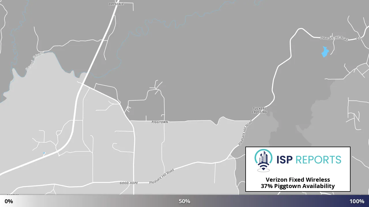 Piggtown, MS map of internet availability